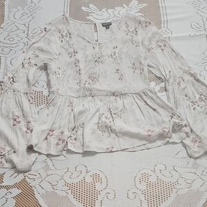 Torrid Smocked Floral Blouse 00 M